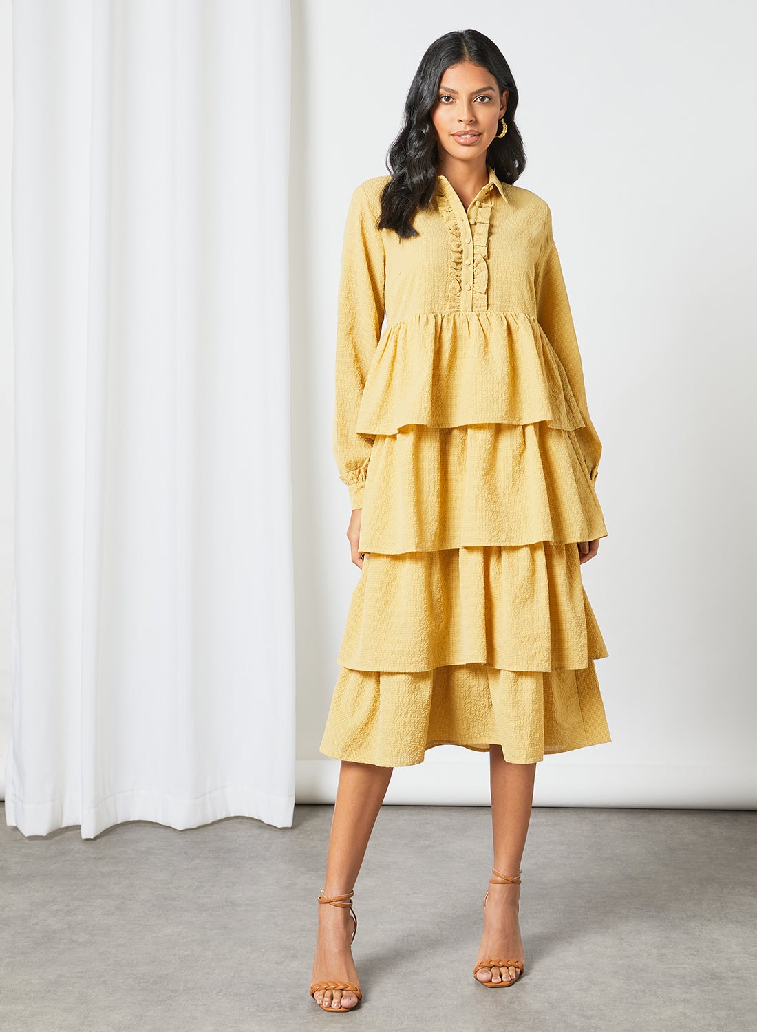 Selected femme outlet yellow dress