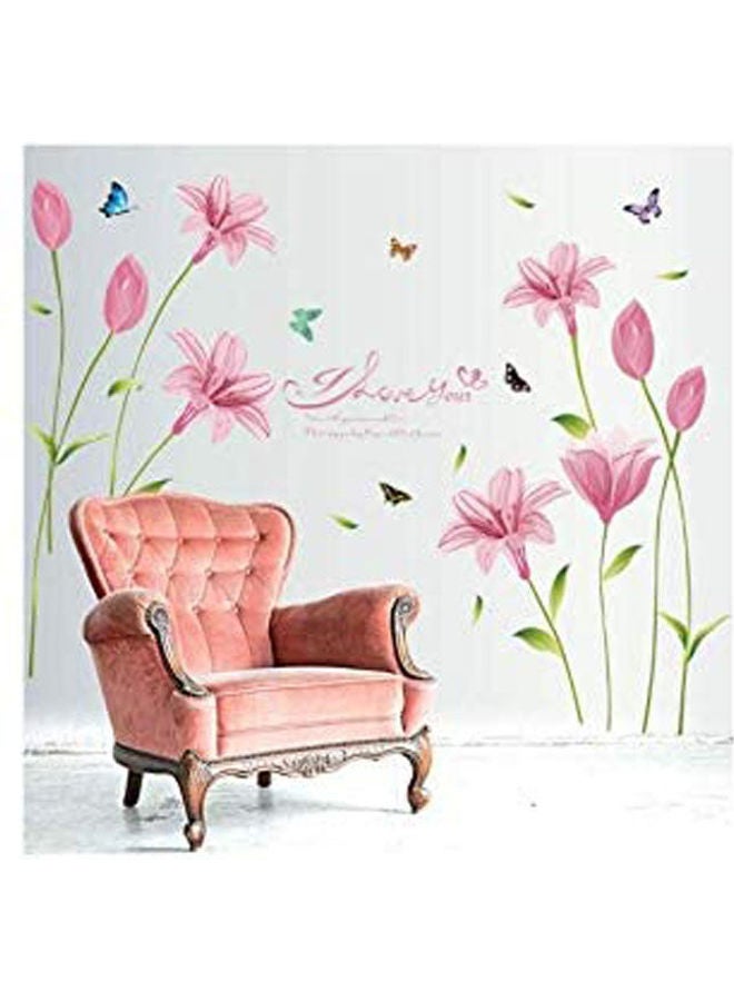 Altahhan Home Decorationwaterproof Wallpaperliving Room Baby Child Girl  Bedroom Decoration, Removable Romantic Pink Lily 3D Wallpaper Diy Wall  Sticker Wall Decal Multicolur Price In Egypt | Compare Prices