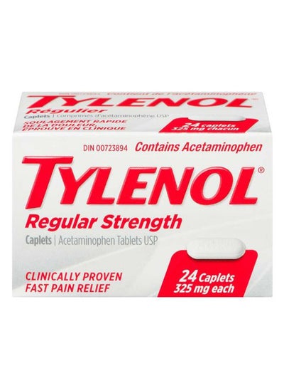  Tylenol Regular Strength Acetaminophen Pain Reliever - 24 Caplets 