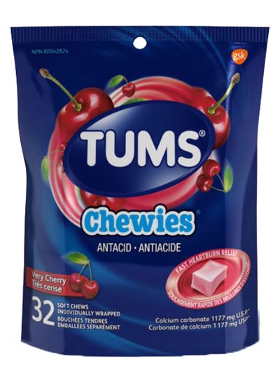 Antacid Very Cherry Flavour Chewies, 32 Soft Chews