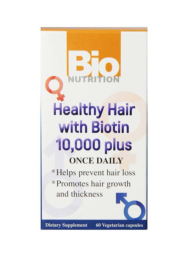 Shop Bio Nutrition Healthy Hair With Biotin 10000 Plus 60 Capsules online  in Dubai, Abu Dhabi and all UAE