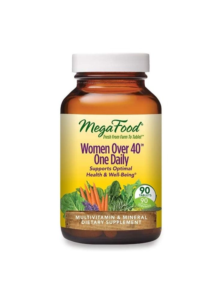 Shop MegaFood MegaFood Women Over 40 One Daily, Multivitamin Support for  Hair, Skin, Nails, Energy Production, and Hormone Balance with Iron and B  Vitamins, Vegetarian, Gluten-Free, Non-GMO, 90 Tablets online in Dubai,