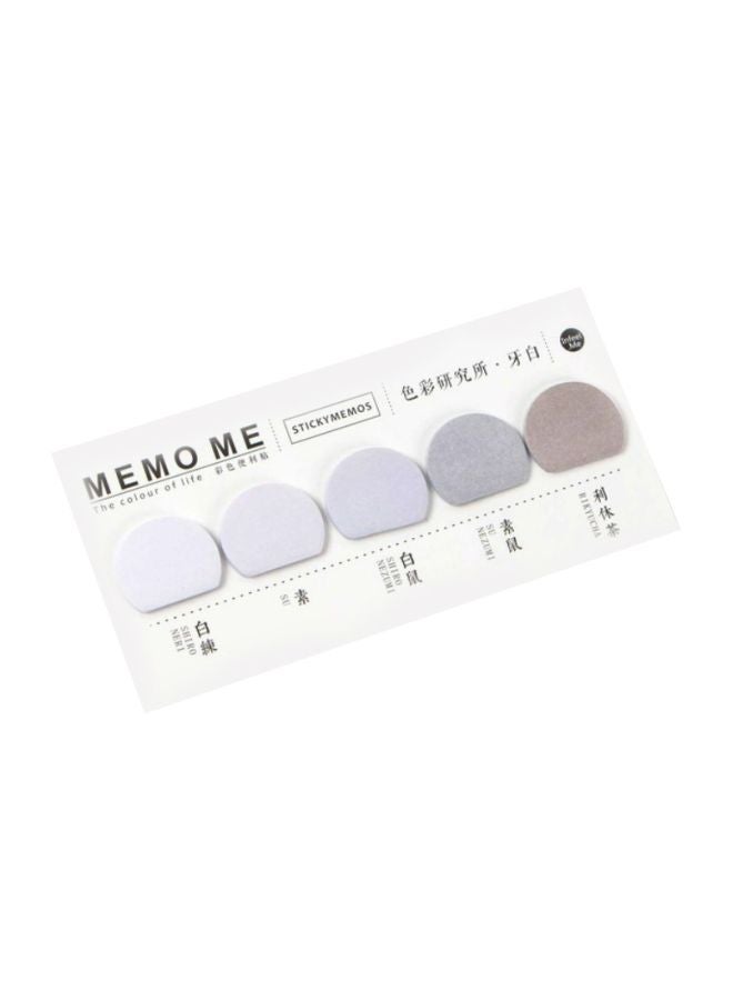 Shop Pack Of 5 Round Shaped Sticky Note Pad White Grey Online In Riyadh Jeddah And All Ksa