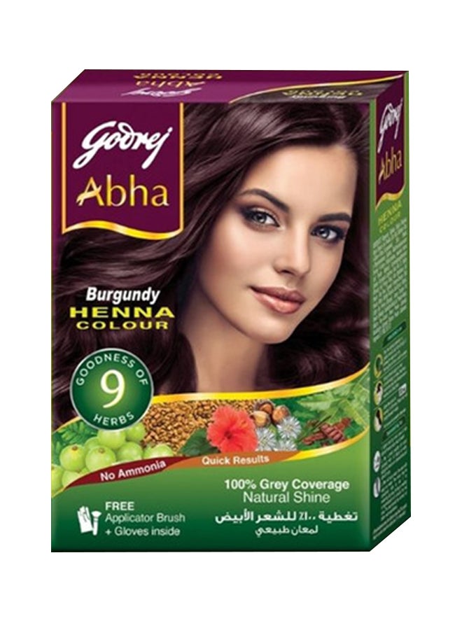 Shop Godrej Abha Henna Hair Color 100% Grey Coverage Burgundy 60g online in  Dubai, Abu Dhabi and all UAE