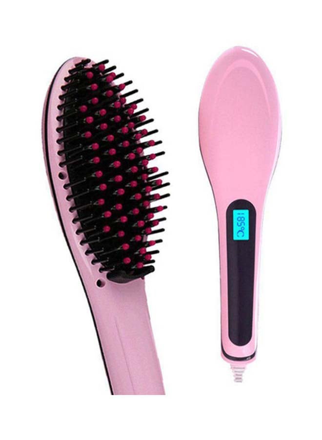 Shop Fast Hair Straightener Electric Brush With LCD Display Pink online in  Dubai, Abu Dhabi and all UAE