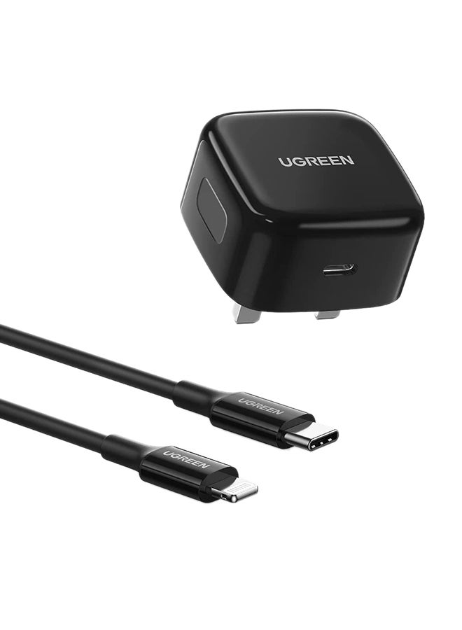 Shop Ugreen iPhone Charger Type C With 1M Fast Lightning Cable Quick  Charging USB C Plug Compatible With New iPhone 14/14Pro/14Pro Max/14  Plus/13Pro Max /13 Pro/13/12/11/XS iPad Mini 6/ iPad Pro Black